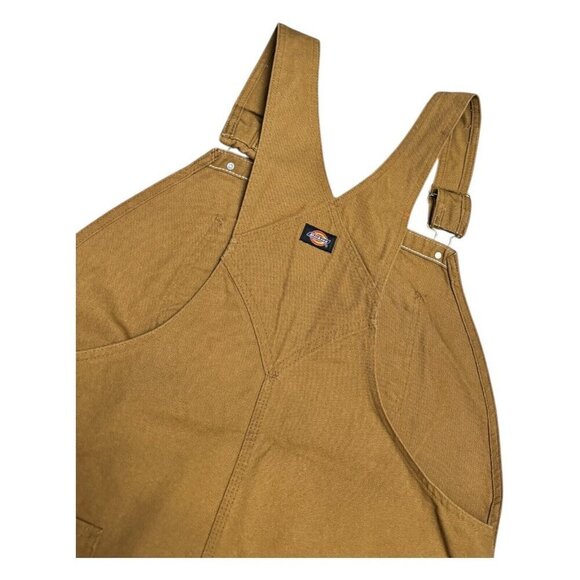 DICKIES Wheat Brown OVERALLS Coveralls Work Wear Mechanic Carpenter Pants 40x32 - Picture 4 of 7